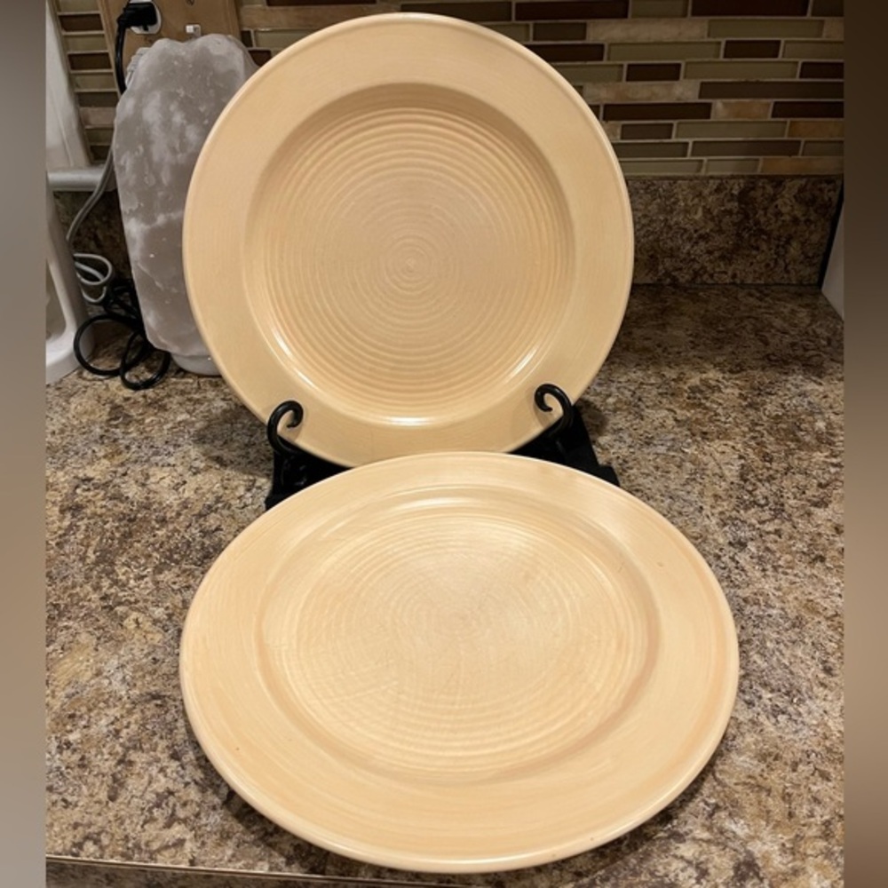 Pfaltzgraff Yellow Stonewash 11” Dinner Plate Set of 2